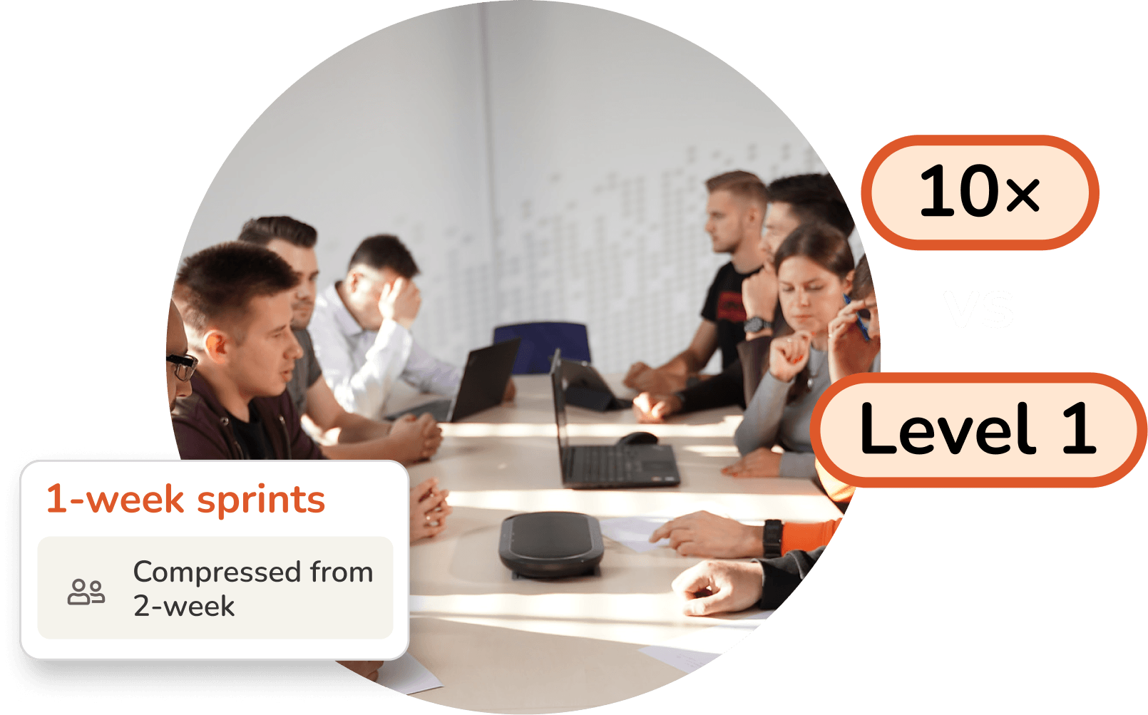 Twenty agents, one overseer